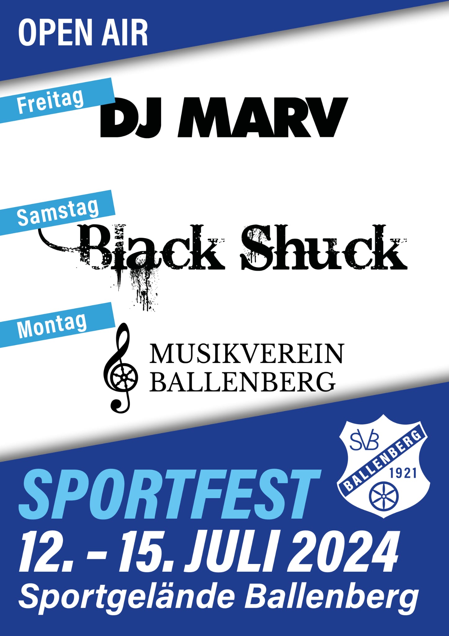Sportfest SV Ballenberg 2024 Unterhaltungsprogramm